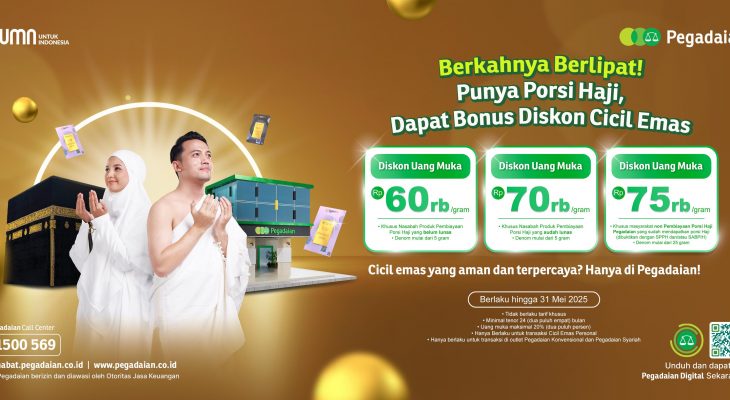 Cicil Emas di Pegadaian Dapat Diskon Uang Muka. Intip Caranya Disini!