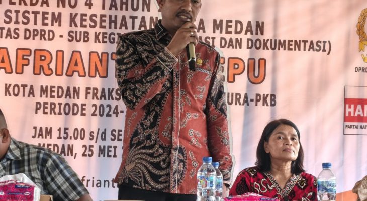 Eko Afrianta Sitepu Gelar Sosper Sistem Kesehatan Kota Medan Perda No 4/2012