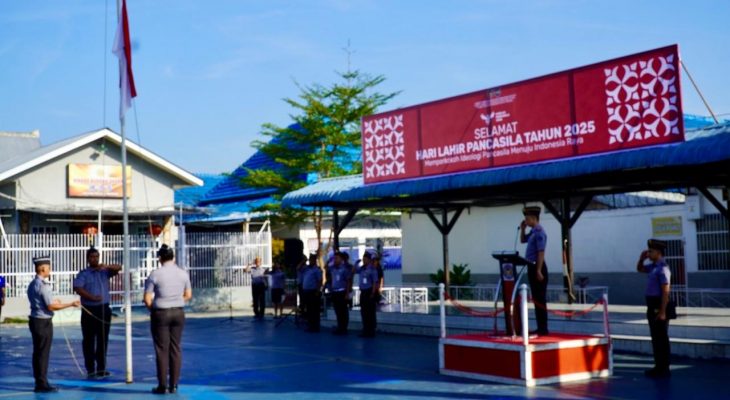Upacara Hari Lahir Pancasila Di Rutan Kelas I Medan Berlangsung Khidmat