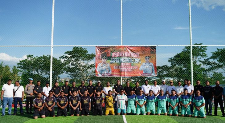Semarak Hut Bhayangkara Ke-79, Turnamen Mini Soccer “Kapolres Pidie Cup I” Resmi Dibuka