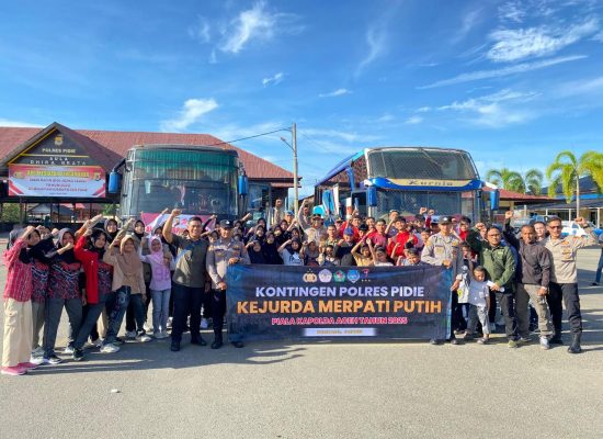 Kapolres Pidie Lepas 62 Atlet Pencak Silat Merpati Putih  ke Ajang Piala Kapolda Aceh Cup 2025