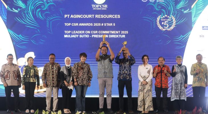 Presiden Direktur Agincourt Resources Dianugerahi Penghargaan TOP Leader on CSR Commitment 2025