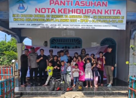 Polsek Medan Tuntungan Gelar Bakti Sosial Ke Panti Asuhan Sambut HUT Bhayangkara ke-79