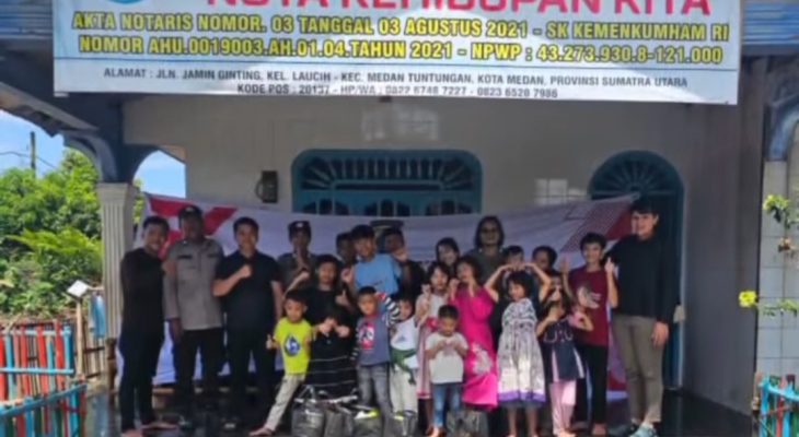 Polsek Medan Tuntungan Gelar Bakti Sosial Ke Panti Asuhan Sambut HUT Bhayangkara ke-79