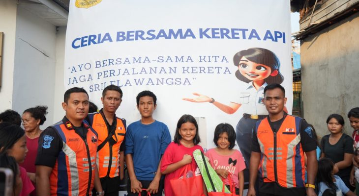 KAI Divre I Sumut Gelar Sosialisasi Bahaya Pelemparan Kereta Api di Petak Jalan Medan–Binjai