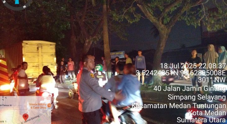 Kapolsek Medan Tuntungan Turun Langsung Tangani Kebakaran di Jamin Ginting