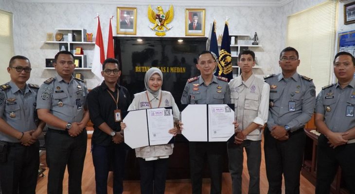 Rutan Kelas I Medan Raih Sertifikat Halal BPJPH untuk Dapur Sehat dan Produk Tempe Warga Binaan