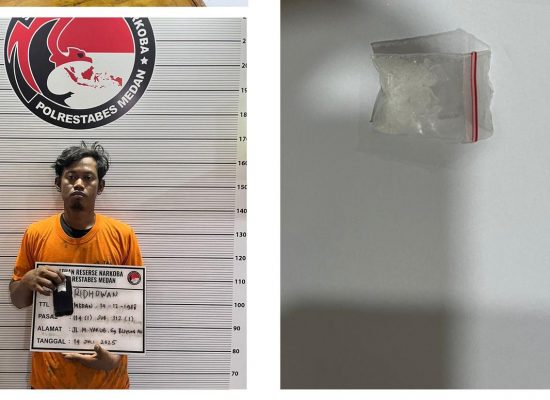 Polrestabes Medan Tangkap Pengedar Sabu di Medan Perjuangan
