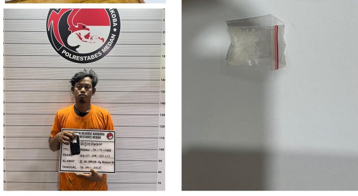 Polrestabes Medan Tangkap Pengedar Sabu di Medan Perjuangan