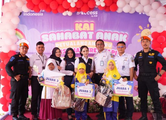 Peringati Hari Anak Nasional, KAI Divre I Sumut Gelar “KAI Sahabat Anak” di Stasiun Lalang