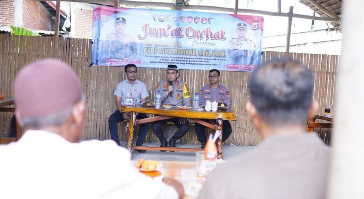 Jumat Curhat, Kapolres Pidie Dengar Langsung Keluhan Warga Soal Krisis Irigasi di Simpang Tiga