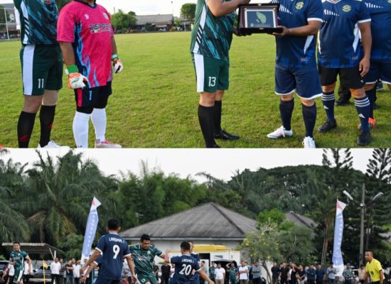 Laga Persahabatan Tim Pemprov Sumut dan Tim Lantamal I Belawan Berakhir Imbang 2-2
