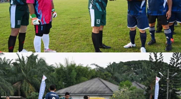 Laga Persahabatan Tim Pemprov Sumut dan Tim Lantamal I Belawan Berakhir Imbang 2-2