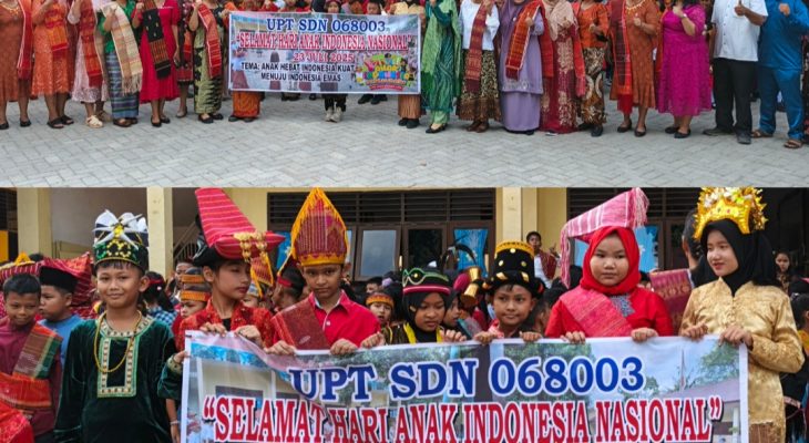 SD Negeri 068003 Rayakan Hari Anak Nasional 2025 dengan Pawai Budaya dan Pakaian Adat