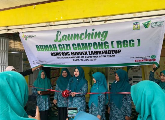 Dompet Dhuafa Aceh Resmikan Rumoh Gizi Gampong untuk Cegah Stunting di Aceh Besar