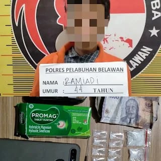 Polres Pelabuhan Belawan Tangkap Pengedar Sabu di Kampung Agas
