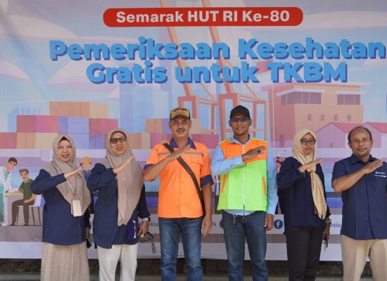 Pelindo Regional 1 Gelar Pemeriksaan Kesehatan Gratis untuk 500 TKBM di Pelabuhan Belawan