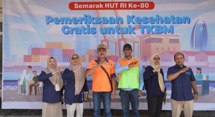 Pelindo Regional 1 Gelar Pemeriksaan Kesehatan Gratis untuk 500 TKBM di Pelabuhan Belawan