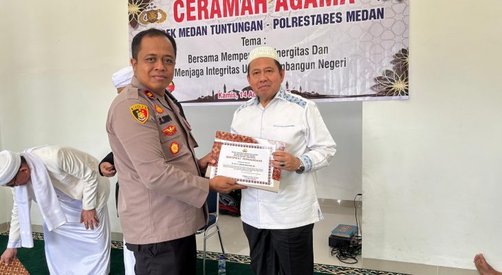 Polsek Medan Tuntungan Gelar Ceramah Lintas Agama, Perkuat Sinergitas dan Integritas Masyarakat