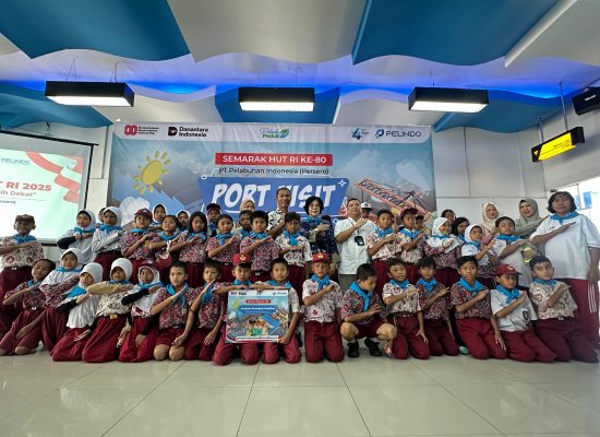 Pelindo Regional 1 Ajak Siswa SD Kenal Dunia Maritim Lewat “Port Visit” di Belawan