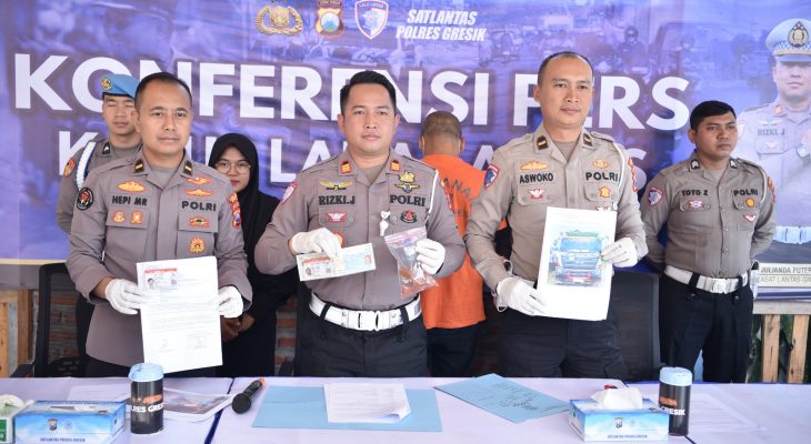 Satlantas Polres Gresik Tangkap Pelaku Tabrak Lari yang Tewaskan Remaja di Menganti