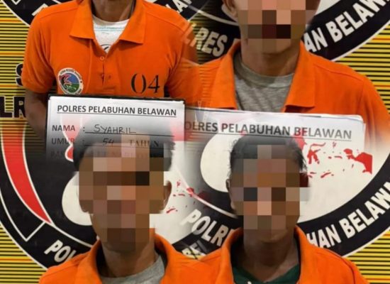 Polres Pelabuhan Belawan Ringkus Pengedar dan Tiga Pengguna Narkoba di Kampung Bahari