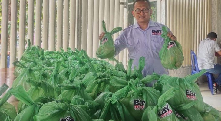 Bobylovers Sumut Gelar “Jum’at Berkah”, Bagikan Ratusan Paket Sembako untuk Warga