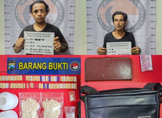 Polres Gresik Ungkap Jaringan Pengedar Pil Koplo, Tiga Pengamen Diamankan dengan Barang Bukti 3.000 Butir
