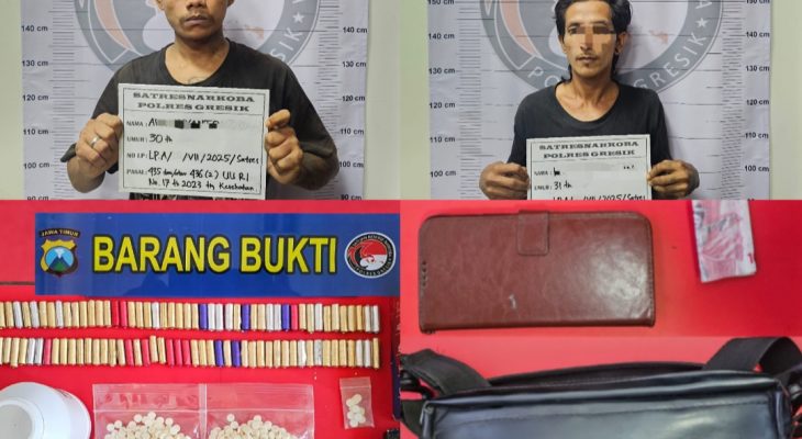 Polres Gresik Ungkap Jaringan Pengedar Pil Koplo, Tiga Pengamen Diamankan dengan Barang Bukti 3.000 Butir