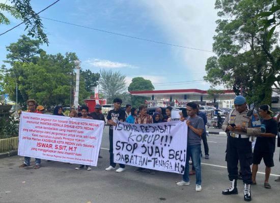 Laskar Kota Medan Demo di Dishub Sumut, Desak Usut Dugaan Gratifikasi Mantan Kadishub Medan