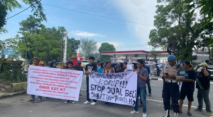 Laskar Kota Medan Demo di Dishub Sumut, Desak Usut Dugaan Gratifikasi Mantan Kadishub Medan