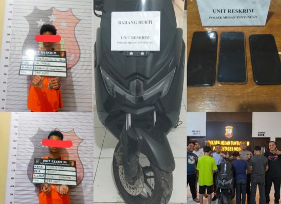 Polisi Amankan Tiga Remaja Pelaku Begal Motor di Medan Tuntungan
