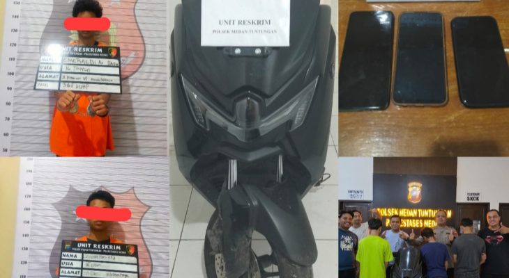 Polisi Amankan Tiga Remaja Pelaku Begal Motor di Medan Tuntungan