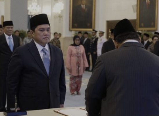 Presiden Prabowo Lantik Erick Thohir Jadi Menpora, Umumkan Reshuffle Kabinet Jilid III