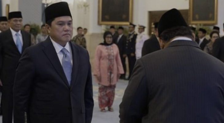 Presiden Prabowo Lantik Erick Thohir Jadi Menpora, Umumkan Reshuffle Kabinet Jilid III