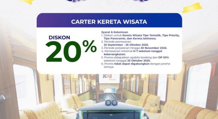 KAI Wisata Dukung HUT ke-80 KAI dengan Promo Spesial Hingga 28% untuk Pelanggan Setia