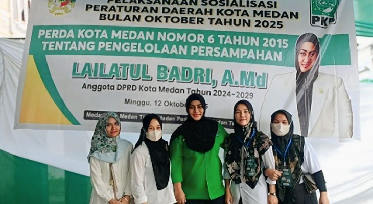 Dorong Ekonomi Keluarga dan Lingkungan Bersih, Lailatul Badri Ajak Pemko Medan Bentuk Bank Sampah di Tiap Kelurahan