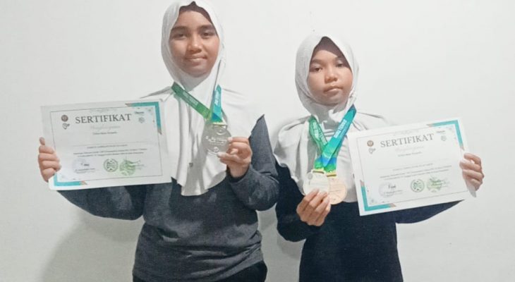 Dua Siswa MTsN 1 Labuhanbatu Raih Prestasi di Kejuaraan Nasional Tenis Junior Riau 2025