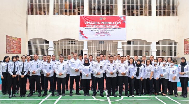 Rutan Labuhan Deli Gelar Upacara Peringatan Hari Kesaktian Pancasila