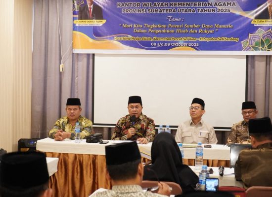 Kakanwil Kemenag Sumut: Penentuan Awal Bulan Qamariyah Harus Jadi Perekat Persatuan Umat Islam