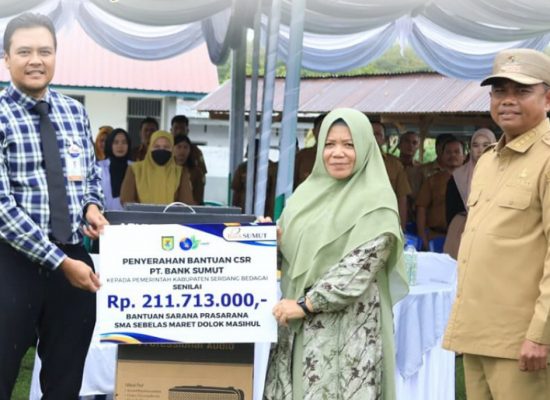 Bank Sumut Salurkan Bantuan CSR untuk Dunia Pendidikan di Serdang Bedagai