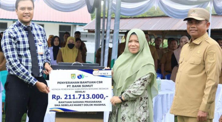 Bank Sumut Salurkan Bantuan CSR untuk Dunia Pendidikan di Serdang Bedagai