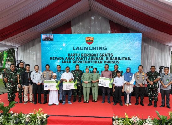 Kodam I/Bukit Barisan Luncurkan Kartu Berobat Gratis untuk Anak Panti, Disabilitas, dan Jurnalis di Medan