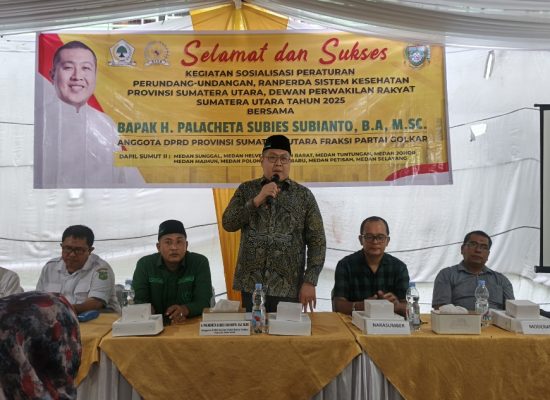 Palacheta Subies Subianto Dorong Penguatan Sistem Kesehatan Sumut Lewat Sosialisasi Ranperda Sistem Kesehatan Provinsi Sumatera Utara