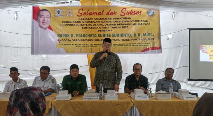Palacheta Subies Subianto Dorong Penguatan Sistem Kesehatan Sumut Lewat Sosialisasi Ranperda Sistem Kesehatan Provinsi Sumatera Utara