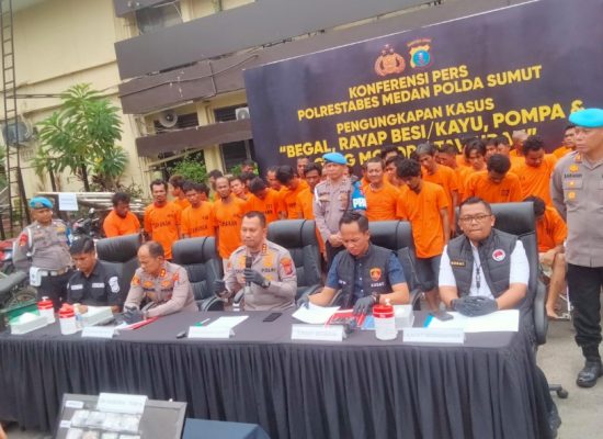 Polrestabes Medan Ungkap 103 Kasus Kejahatan dalam 15 Hari, 147 Tersangka Diamankan