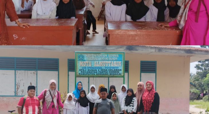 Penyuluh Agama Islam Pantai Cermin Kunjungi MDTA Dusun XI Celawan, Bangkitkan Semangat Belajar Santri