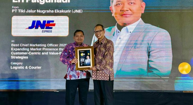 SVP Marketing JNE, Eri Palgunadi, Raih Best Chief Marketing Officer 2025 dari Warta Ekonomi