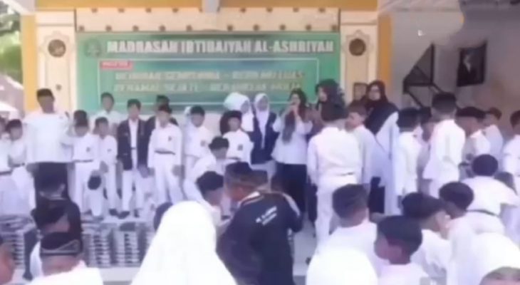 Keceriaan Siswa SD Langsa Kota Sambut Kedatangan Mobil Makan Bergizi Gratis