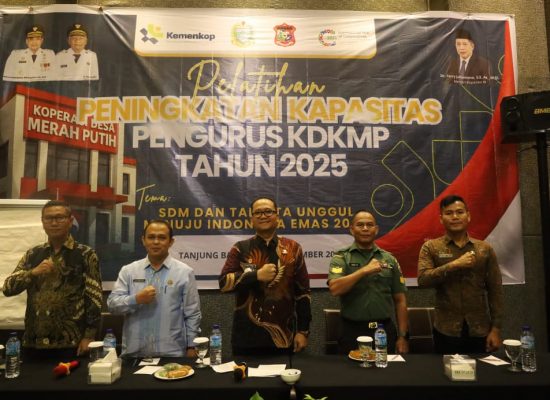 Wakil Wali Kota Tanjungbalai Buka Pelatihan Peningkatan Kapasitas Pengurus Koperasi Desa/Kelurahan Merah Putih